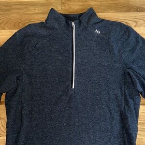 Lululemon Men’s Soft Jersey Half Zip Charcoal Gray sz M